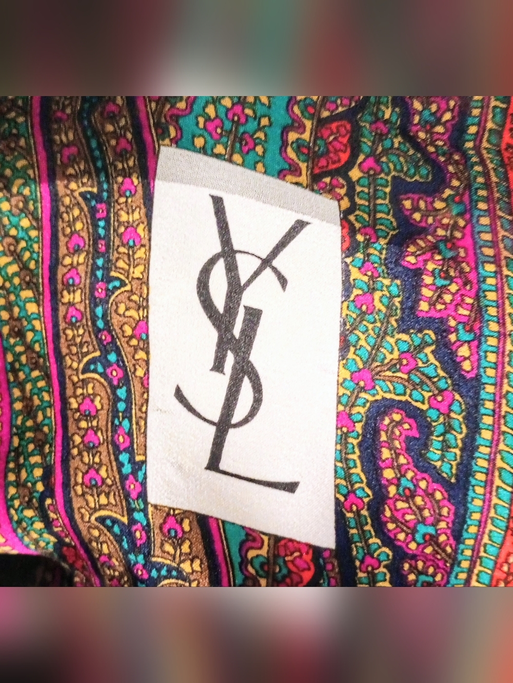 Yves Saint Laurent (YSL) Vintage Scarf W/ COA - Picture 2 of 9